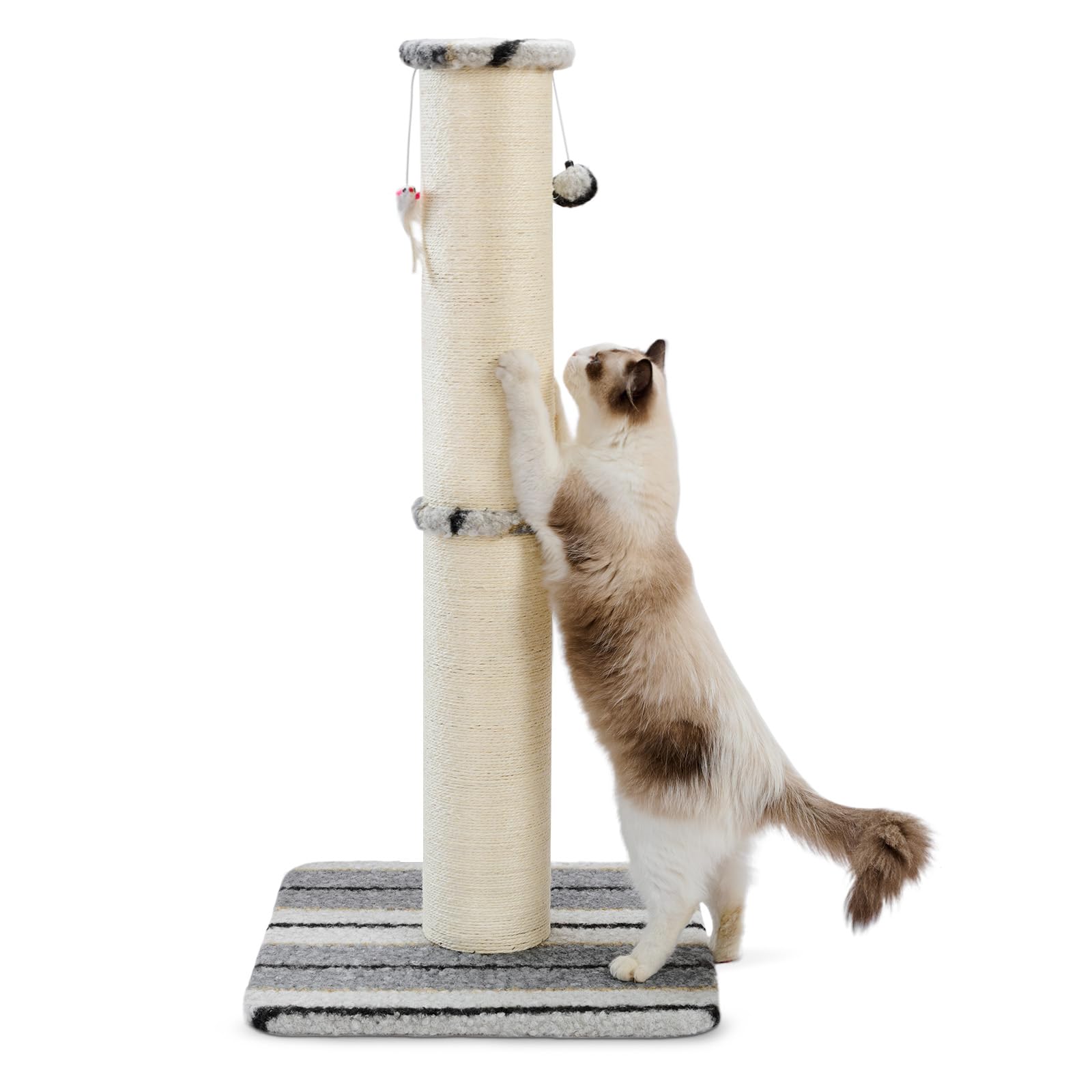 Arbre à chat robuste Joydeco gris pour protéger vos meubles des griffures
