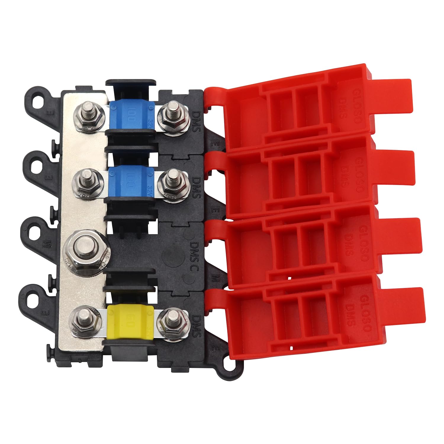 3way Midi Fuse Holder Automotive Marine Boat Car Audio Brass Fuse Blocks 30A 60A 100A Midi Fuses