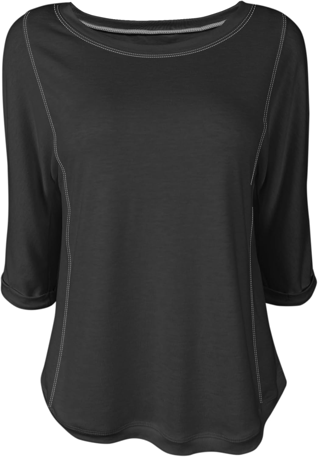 Fanway&EC Women's Casual Summer Tops 3/4 Sleeve Crew Neck T Shirts Loose Fit Tunic Blouses Tee - Image 4