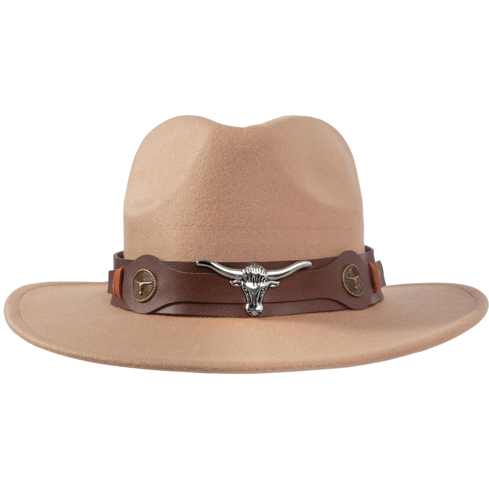 EGSHUFU Cowboy Hat Halloween Costume Cowgirl Hat for Women Men Adult Western Cow Girl Hat (C-Light Khaki)