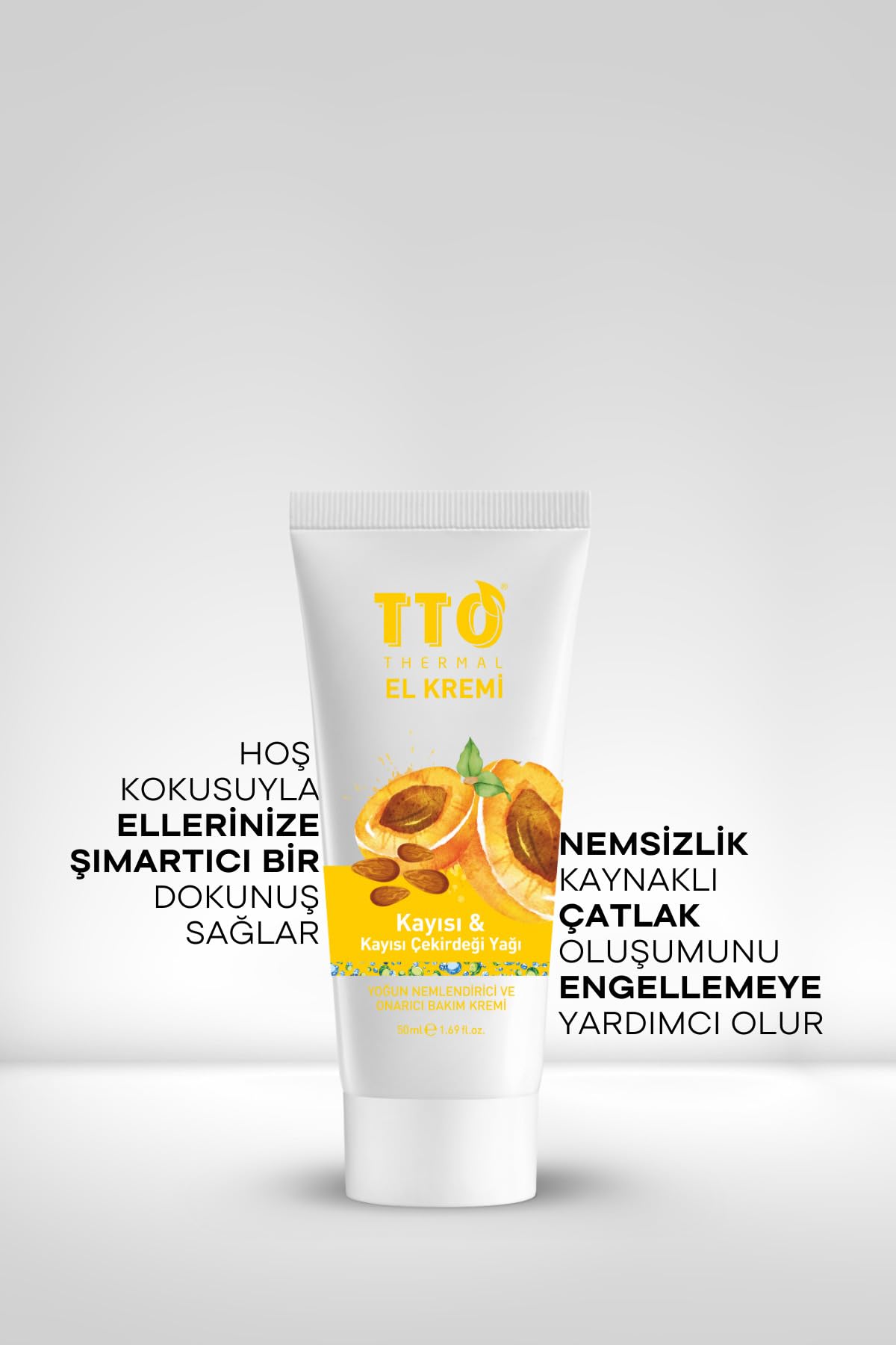TTO Kayısı Özlü El Kremi – Doğal Nemlendirici & Yumuşatıcı Bakım 50 Ml
