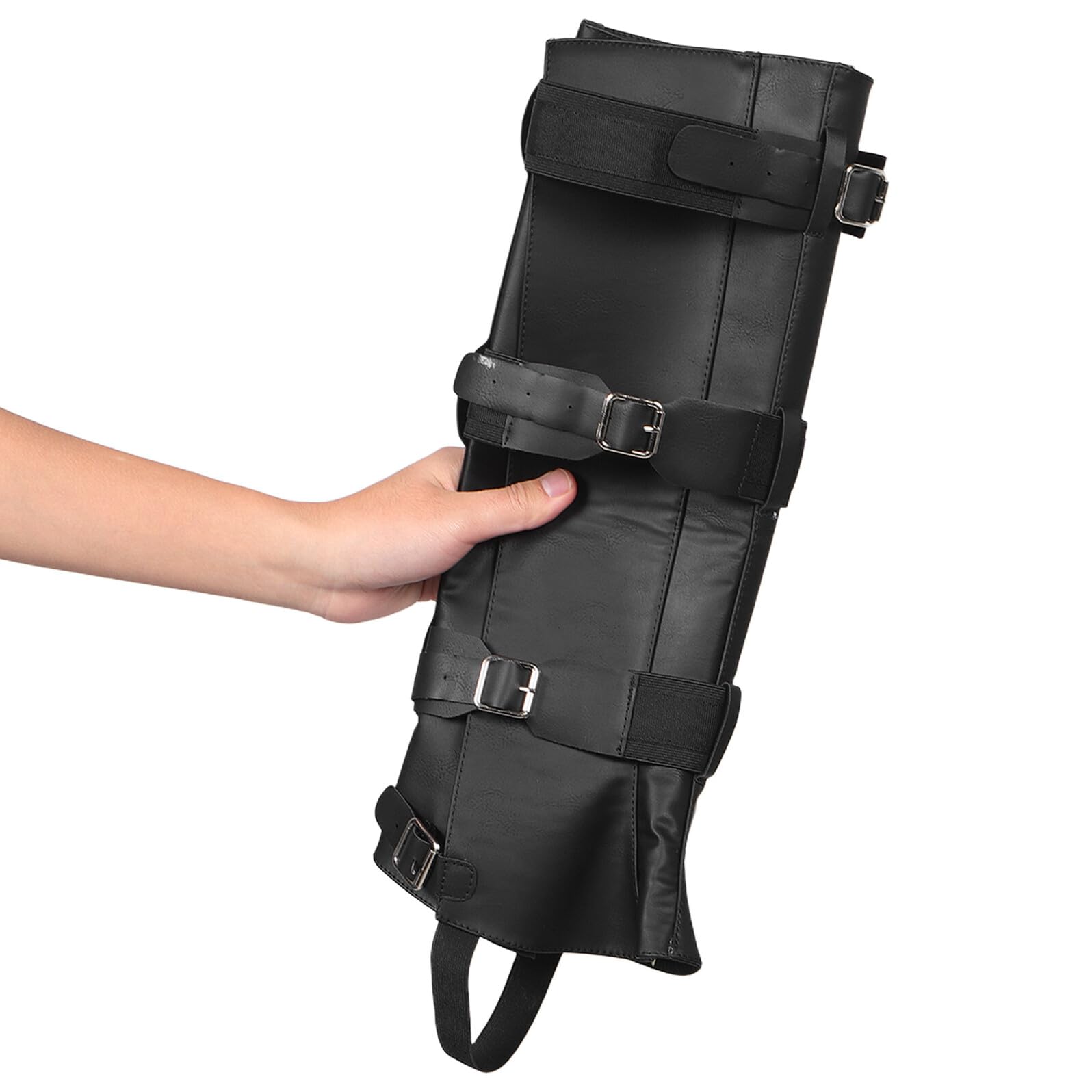 TEHAUX Cubrebotas Renacentistas Ajustables Negras 40cm, 2 Piezas