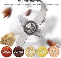 Vista 4 de Samger 700g Electric Grain Mill Grinder, 1800W 110V Copper Motor Swing Type Commercial Grinders, High Speed 28000RPM Superfine Grinding Machine