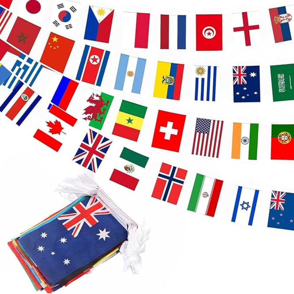 100 Countries String Flag International Flags 82ft | Decoration for School, Sports Events, Grand Opening, Party (B0DFQHZ415) Amazon Price History, Amazon Price Tracker