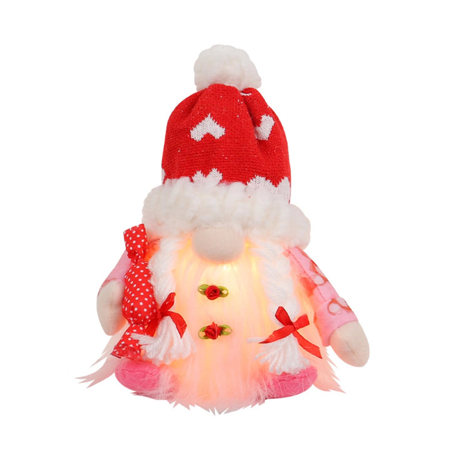 Elnwnnkc Decorations Charm Faceless LED Light ' Day Dolls Delightful Addition to Holiday Artificial