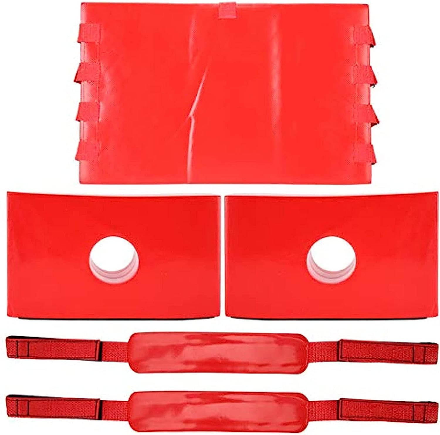 Inmovilizador de cabeza de placa de columna vertebral ajustable, inmovilizador de cabeza impermeable, práctica ayuda de emergencia con correas, soporte de cabeza de rayos X de primeros auxilios para