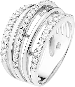 Bague Argent Massif Avec 3 Oxydes De Zirconium - Taille 58 - Neuf Sans Emballage - Poids Total 221g