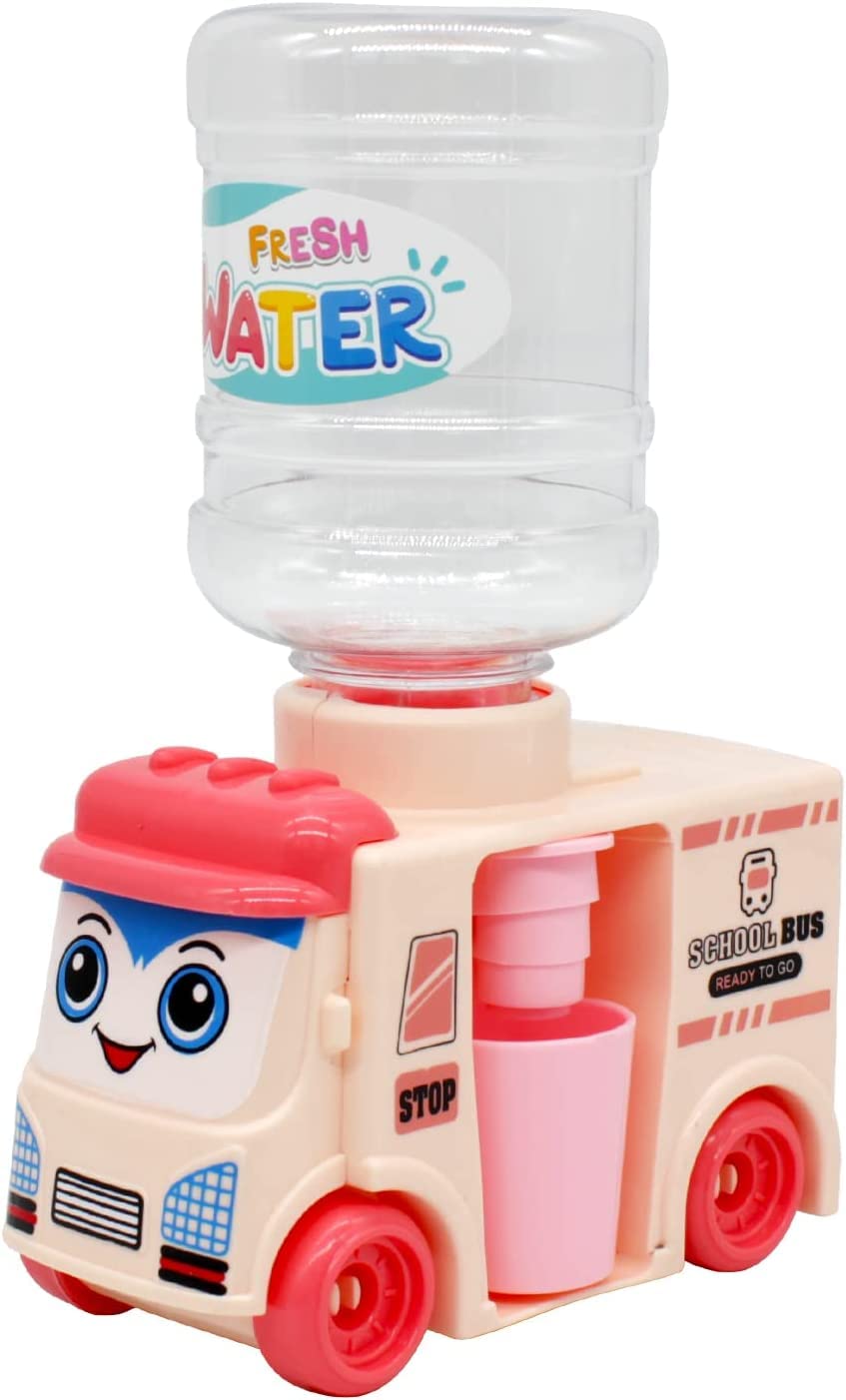 Magic World By Kajal Mini Bus Water Dispenser for Kids, Water Machine Drinking Water Fountains Miniature Toys for Kids Pretend Play House Gifts for Toddlers Girls Boys 8.5x3.1x2.8In (Pink Bus) (B0D92YWG44) Amazon Price History, Amazon Price Tracker