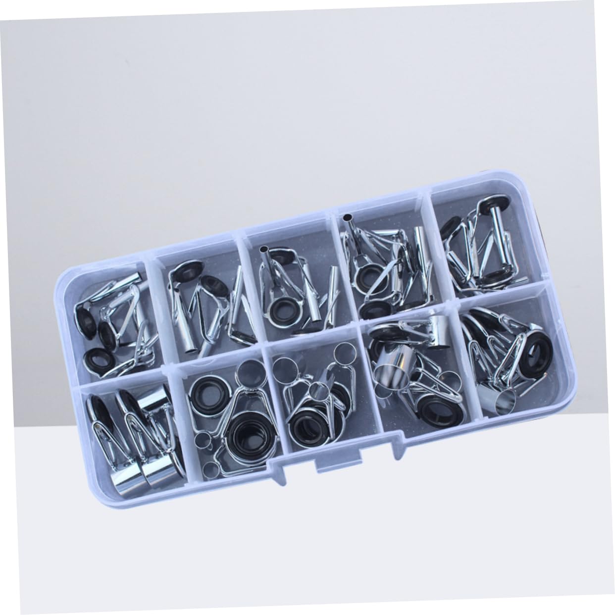 INOOMP Set di Kit di Riparazione per Punte per Asta 72 Pezzi Guide per Canne Pesca Kit di Riparazione per Canne Pesca