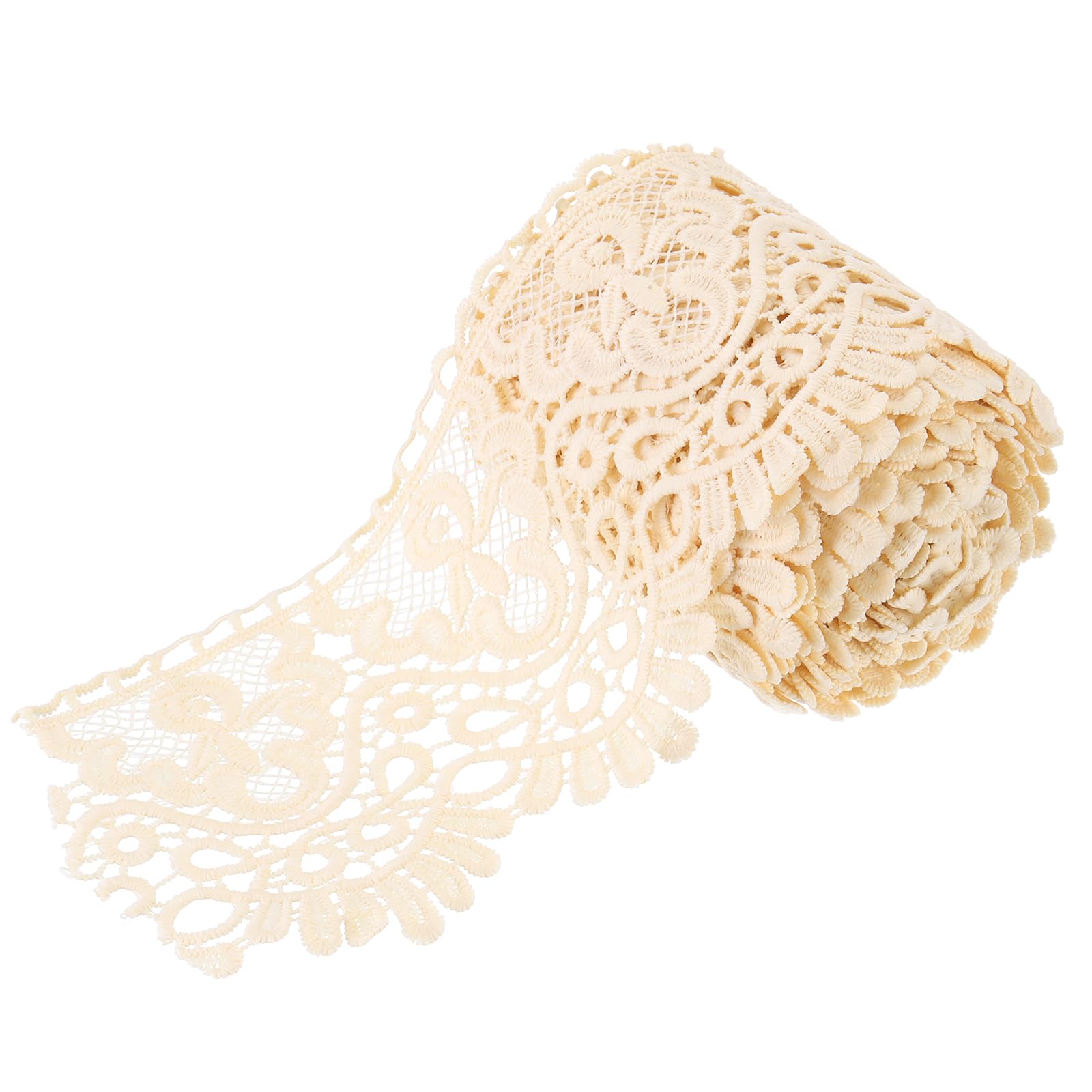 Photo 1 of MECCANIXITY Lace Ribbon, 4 Inch Wide, Light Beige