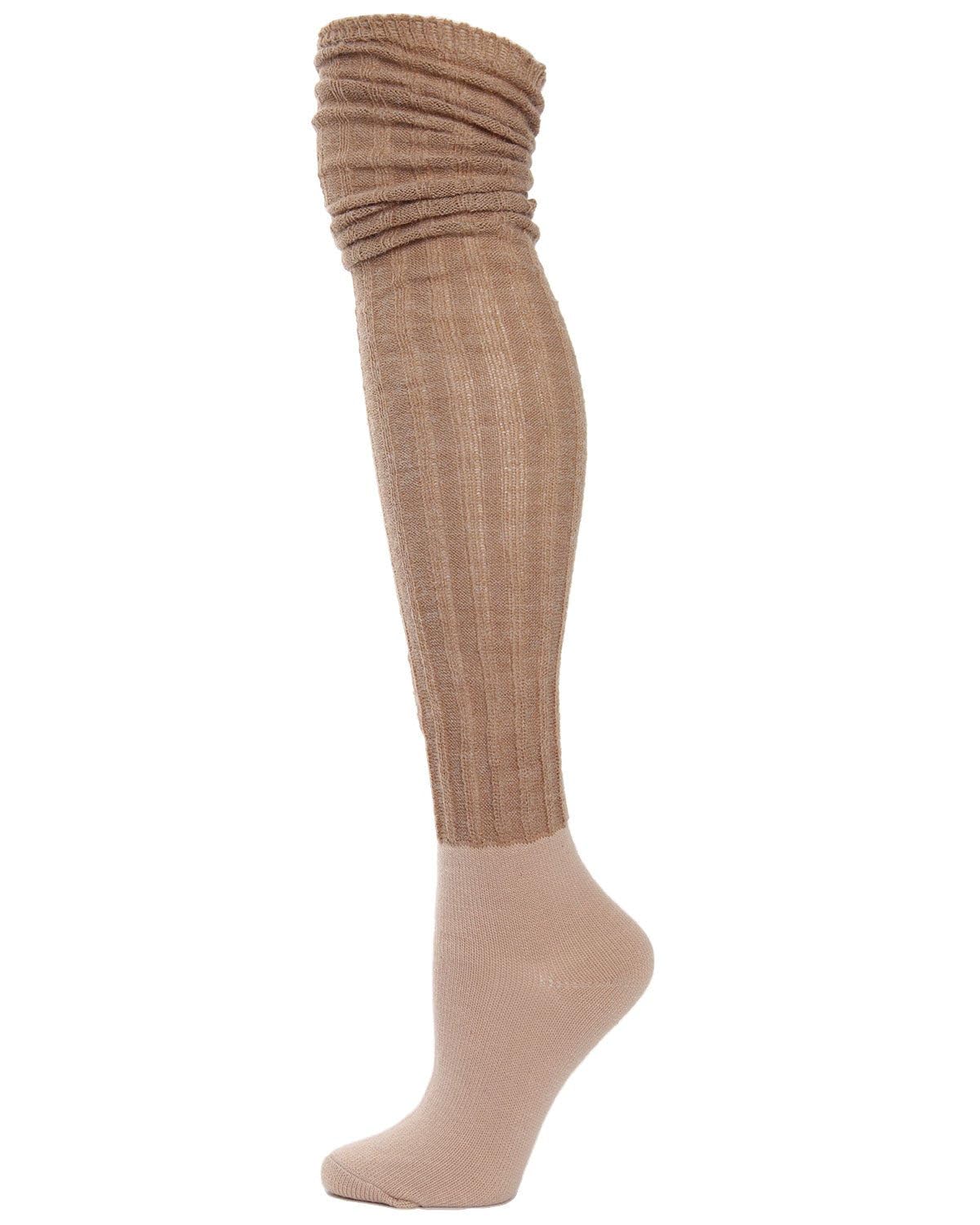 MeMoi Jumbo Cable Over The Knee Cotton Blend Warm Socks