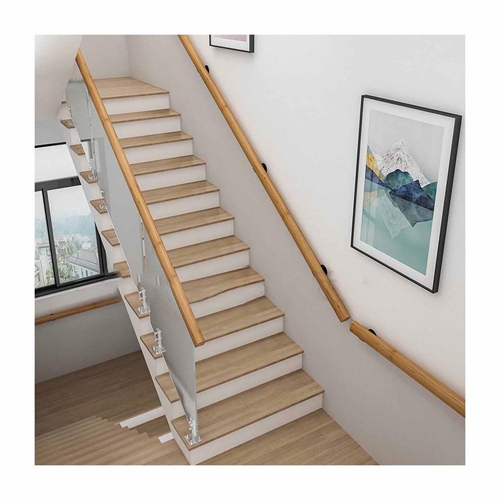 Rampe d'escalier en bois véritable pour protéger votre famille et embellir votre foyer