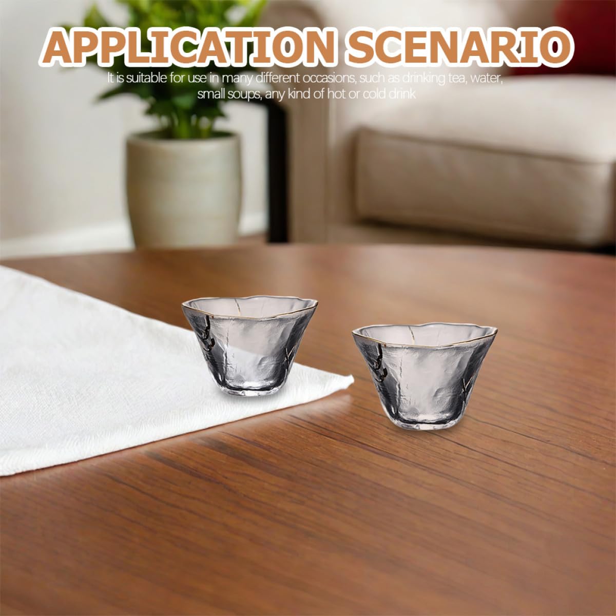 Alipis Tasse à Saké de Style Japonerie 4 Pièces en Verre 70 ML
