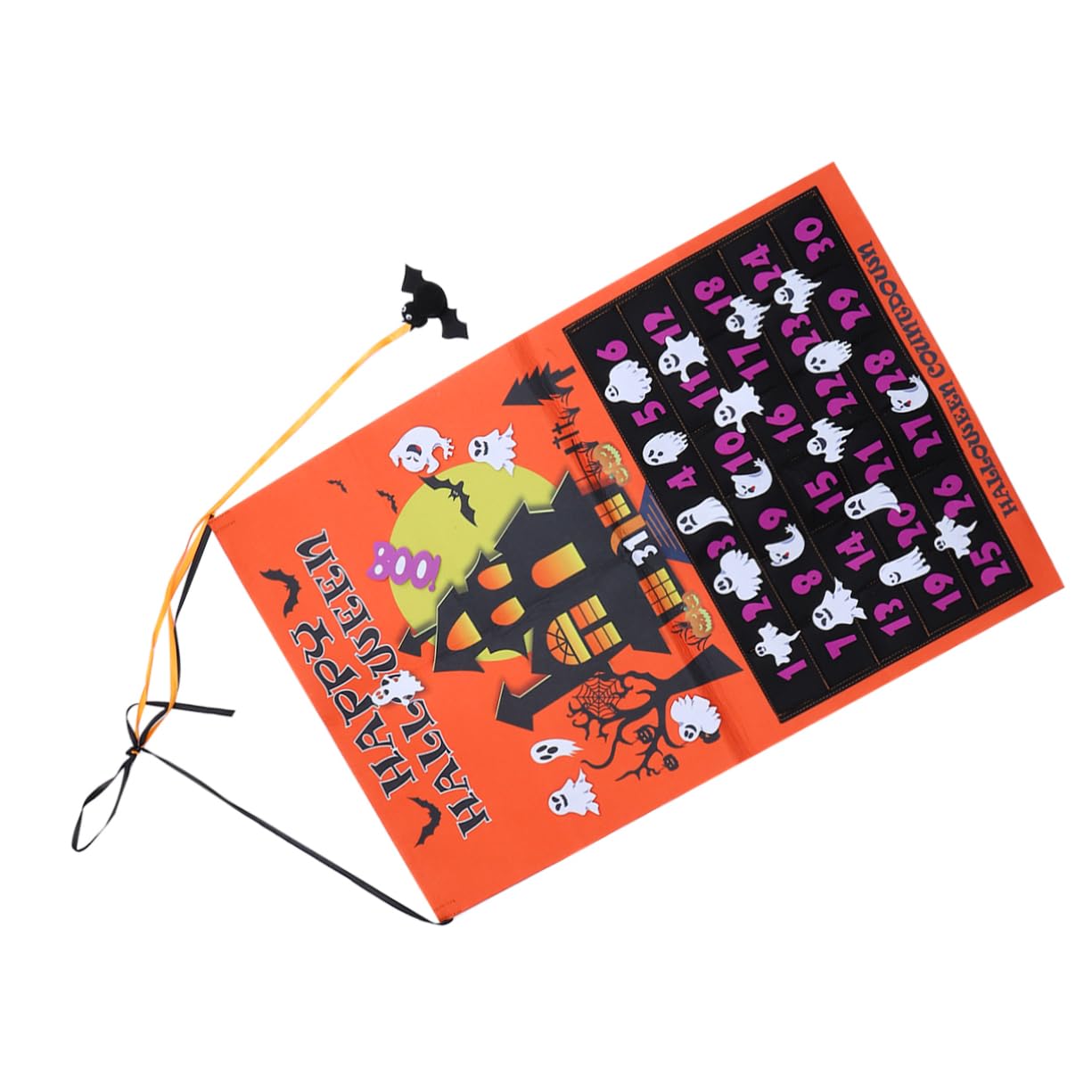 Lurrose 3stücke Halloween Countdown Kalender Mit Abnehmbaren Ornamenten Wiederverwendbarer Filz Für Kreative Halloween-dekoration Und Kinderfreude