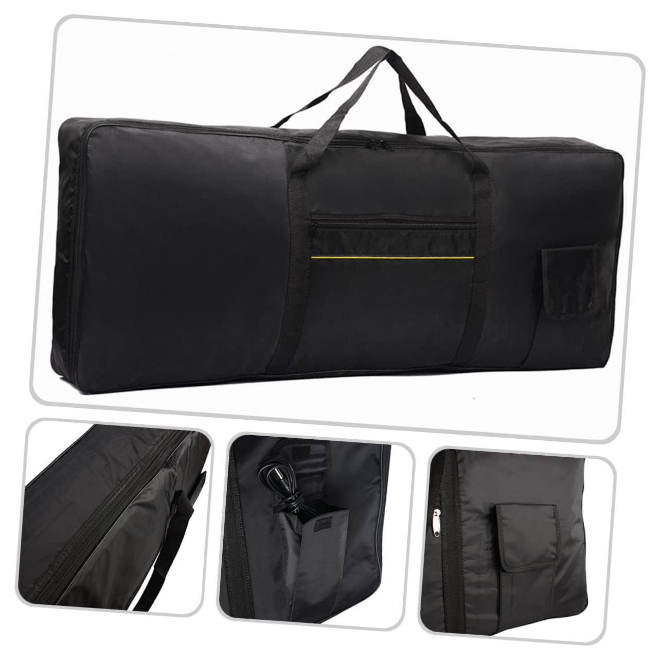 GALPADA Borsa alla Moda e Comoda da Portare a Mano come Zaino 61 Tasti Oxford Design per Tastiera Elettronica Nero