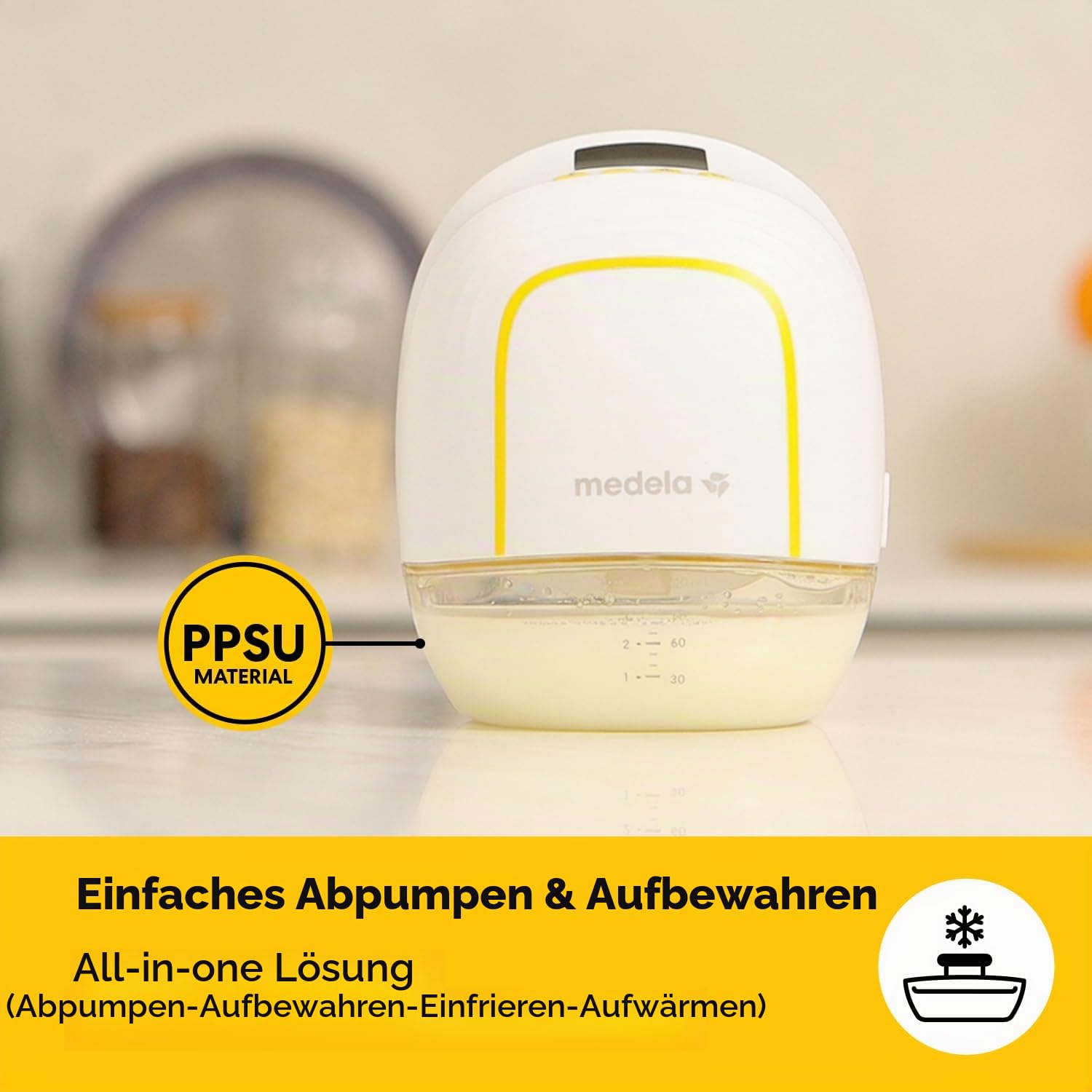 Set Medela Melody InBra Tragbare Einzelmilchpumpe + Medela Mama-Baby-Socken, Limitiert, von Schweizer Künstlerin Yael Anders, Teil der Kampagne „With You, Every Step of the Way”