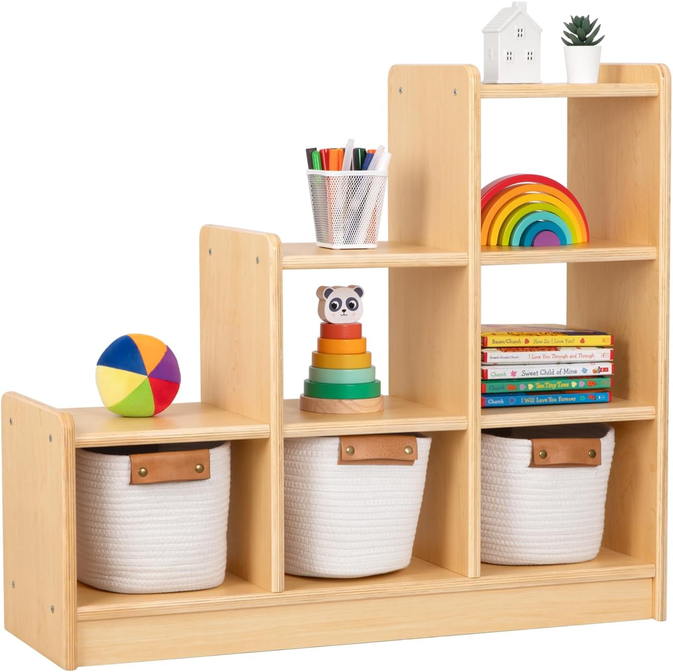 OOOK 6 Cube Shelves Storage Cabinet L Shaped Freestanding