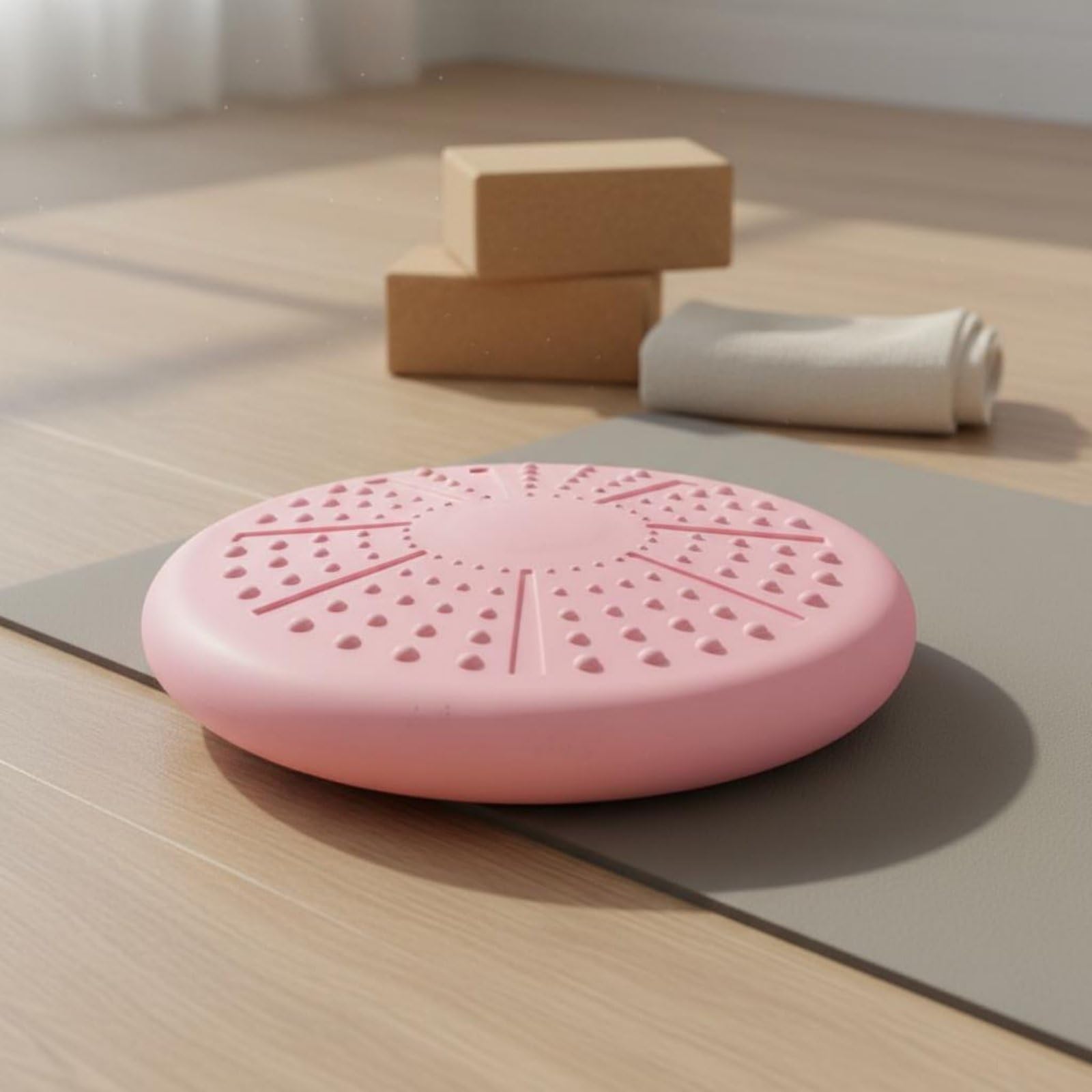 Cuscino di Equilibrio Pad Bilanciamento Cuscino Stabilità con Massaggio Leggero in PVC Gonfiabile per Attivazione Muscoli Posturali Adatto per Casa