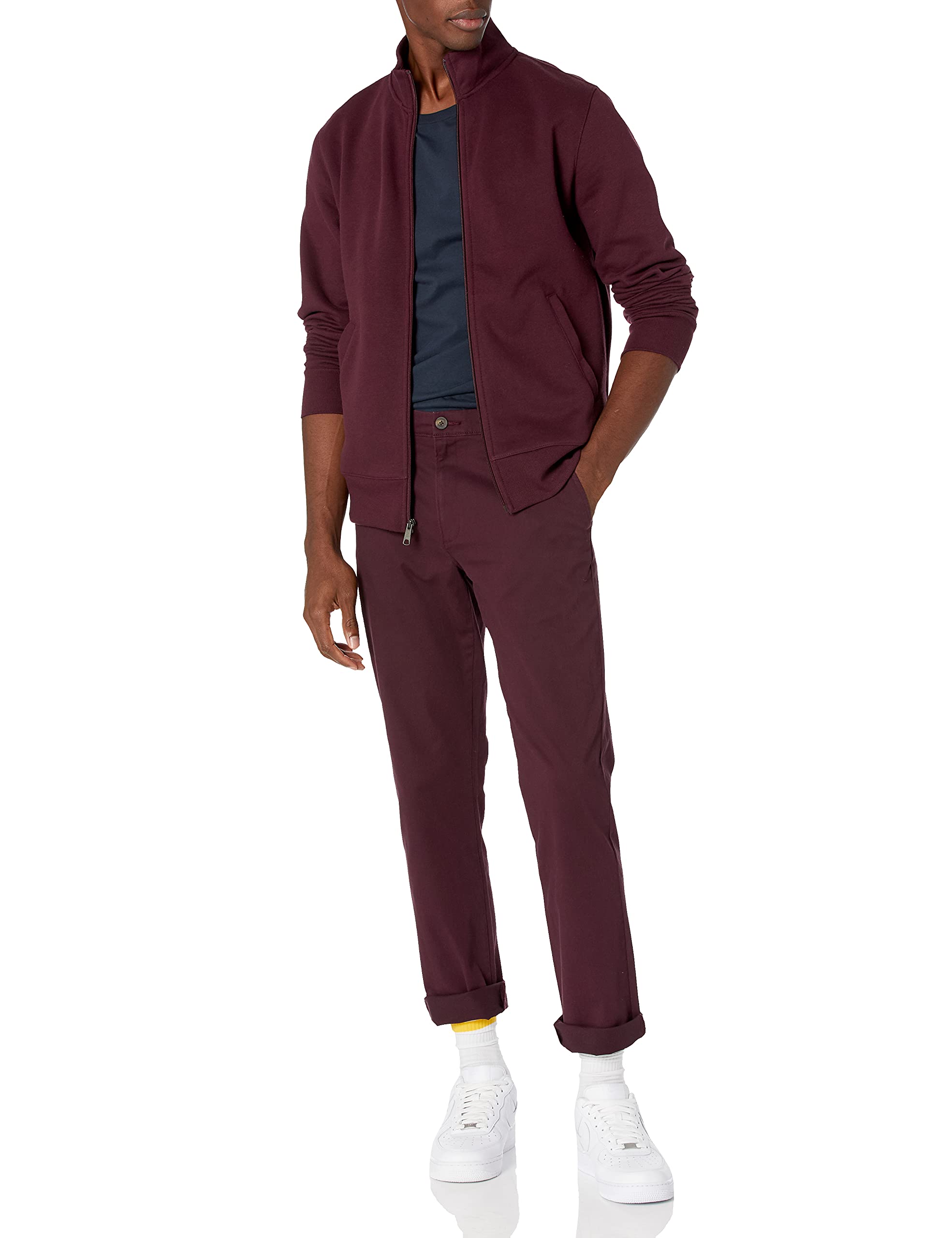 Amazon Essentials Felpa con Collo a Lupetto con Cerniera Integrale Uomo