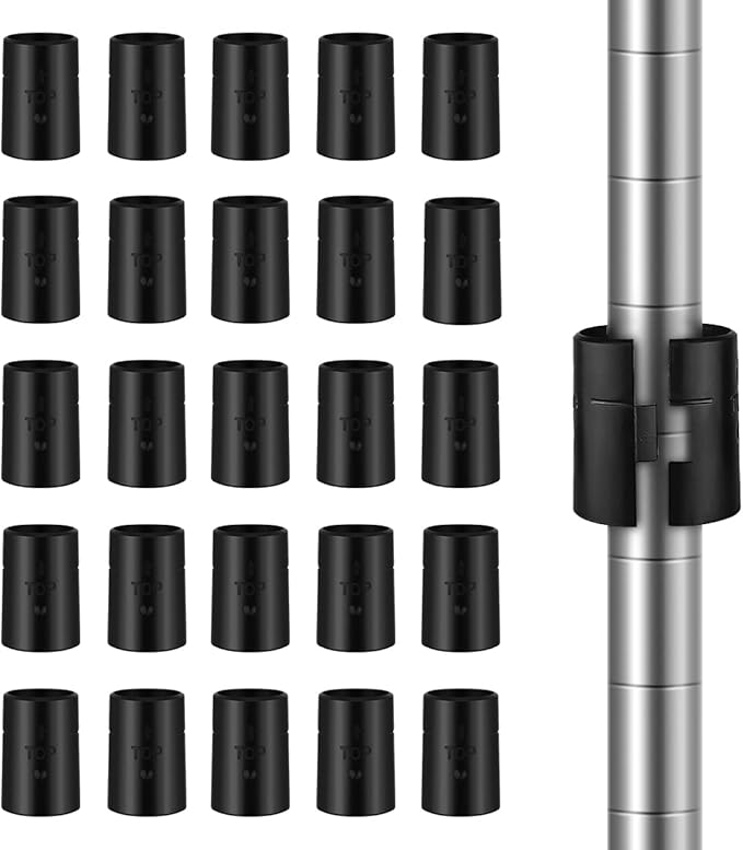 25 Pairs 50 Pack Plastic Wire Shelving Shelf Lock Clips