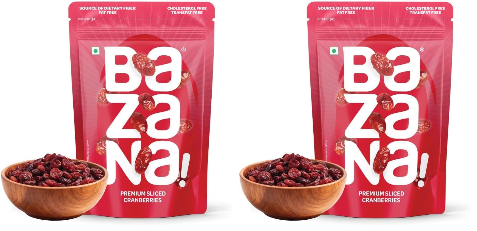 Bazana's Premium Dried Cranberry Slices Boost Immunity with Abundant in Antioxidants - 215g of Natural Goodness (Pack of 2)-image-45
