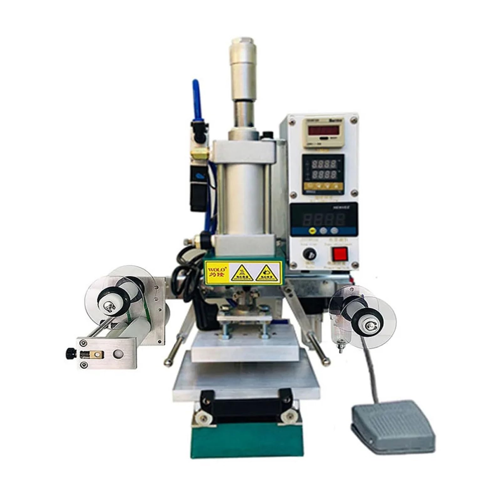 Termopressa, Macchina for Stampa a Caldo pneumatica da 500 w, Strumenti for Stampa a Caldo della Macchina for Stampa a Caldo con Logo in Legno in Pelle(WH-T03)