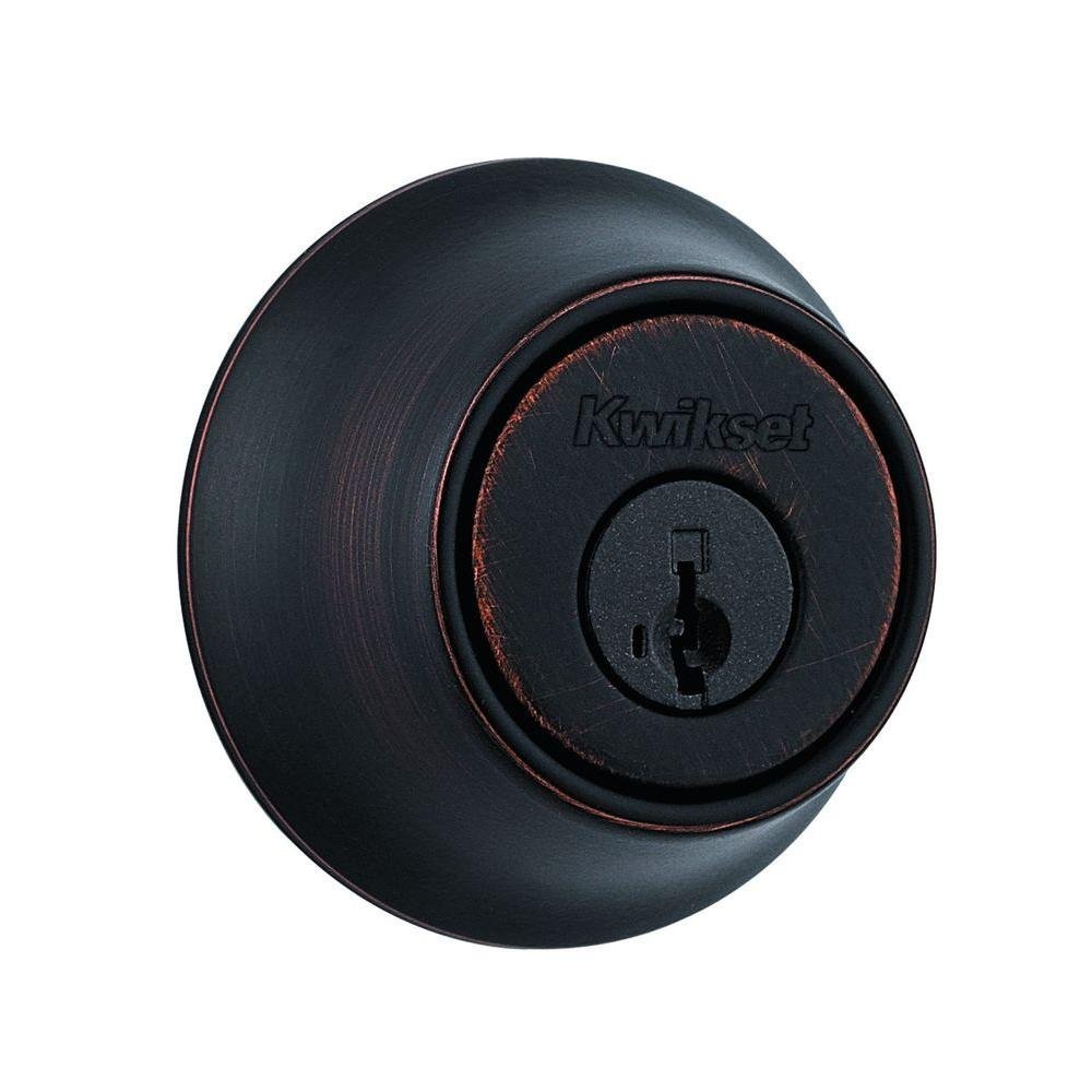Kwikset Venetian Bronze 660 Single Cylinder Deadbolt Featuring Smartkey® In