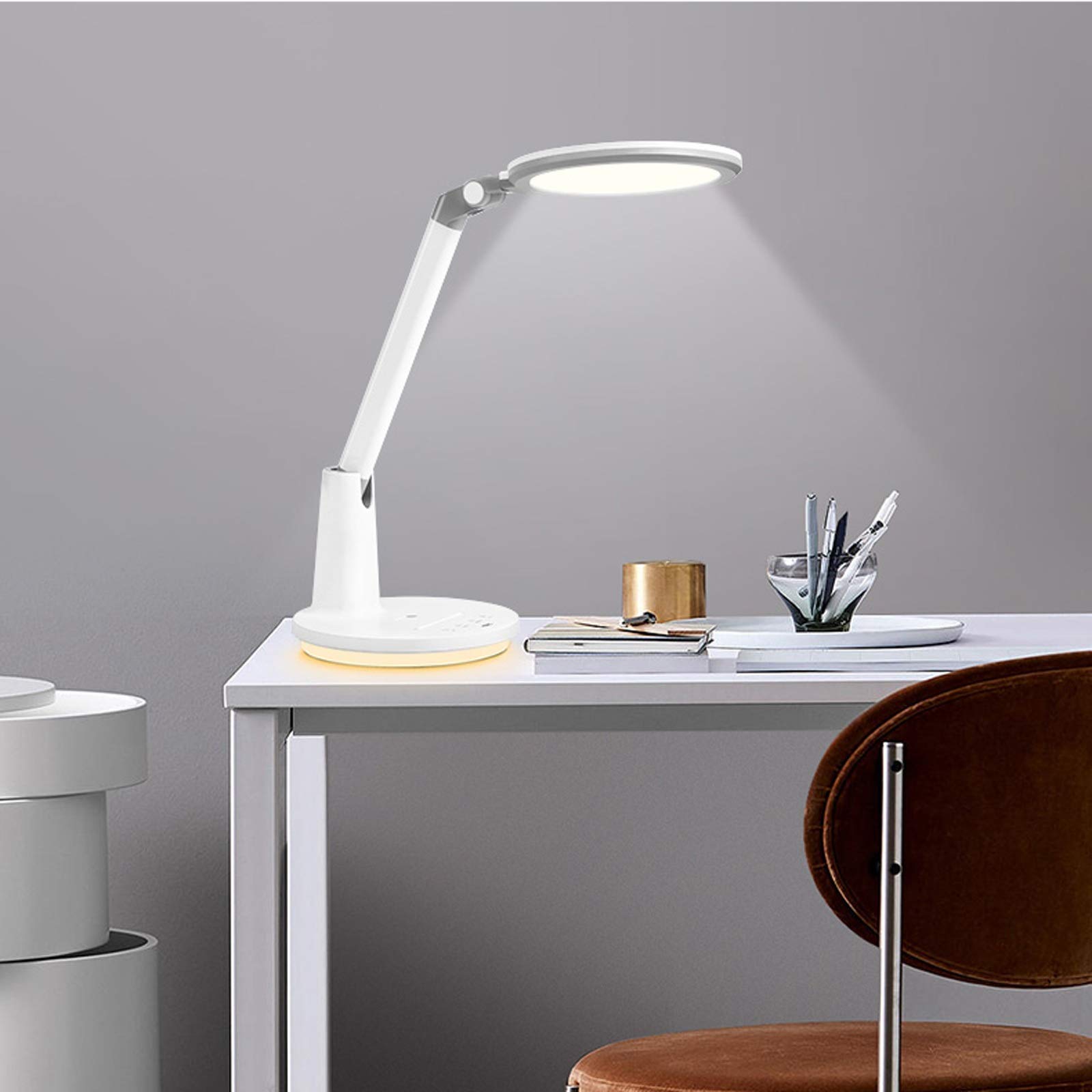 Lampa stołowa do czytania 19W LED Lampa biurkowa z ślizgającym się ściemnianiem, automatycznym czasem i inteligentnym photography Dotknij Lampa biurkowa do biura domowego lampka biurkowa