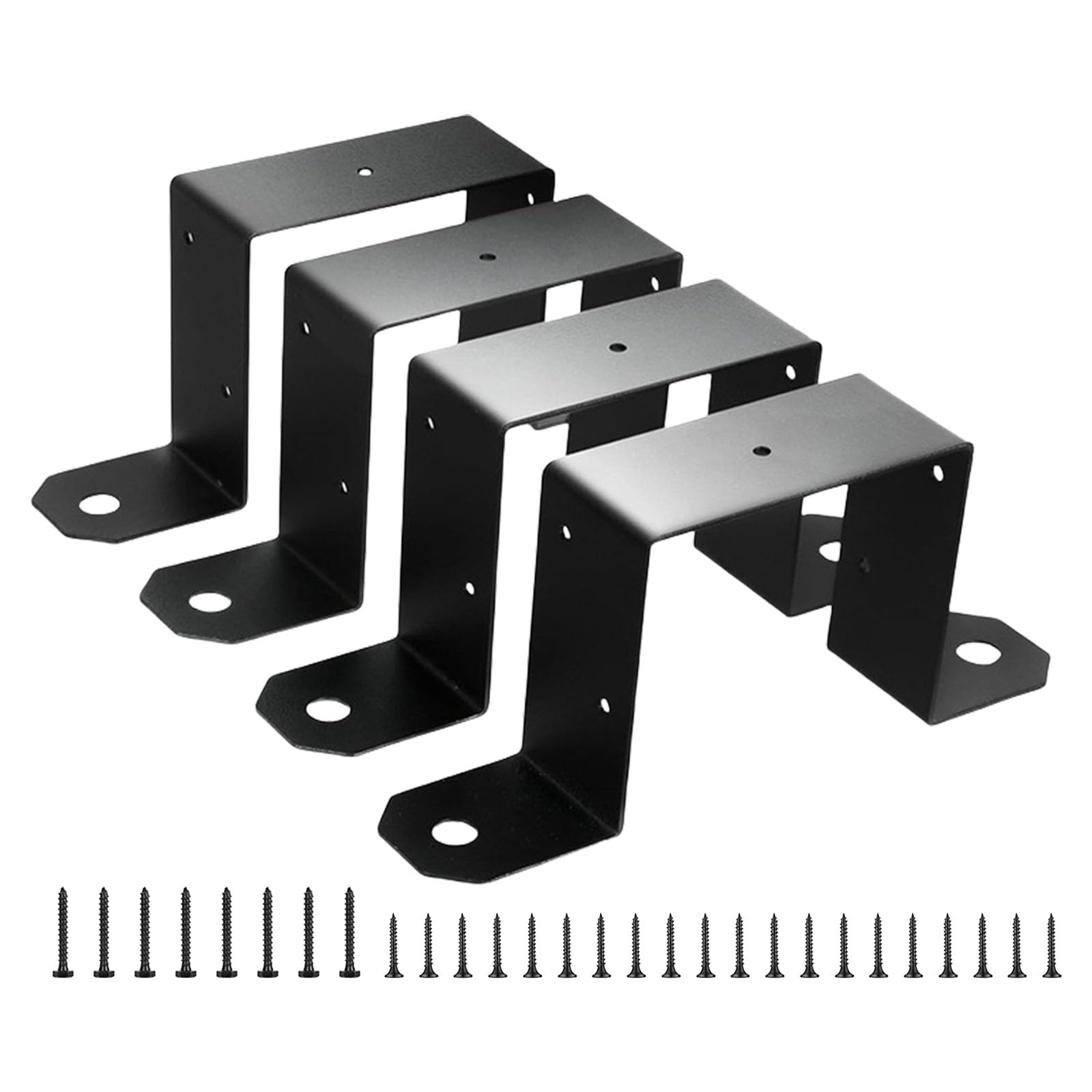 Ywluuoo Multicolor 4Pcs 4X4inch Wood Post Beams Brackets Post Ties For Deck And Fence Construction With Durability And Secure Fixed Outdoor Structure