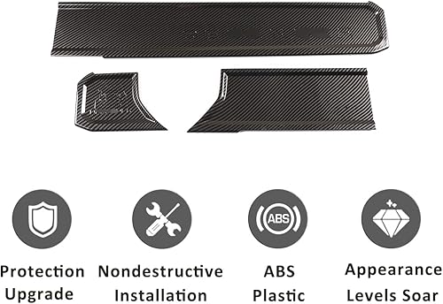 Miniatura 6 de YIWANG Cubierta de panel de decoración de pasajeros de fibra de carbono ABS para Land Rover Defender 90 110 2020-2022 LHD accesorios de automóvil