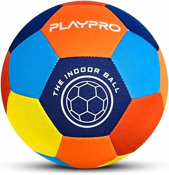 Indoor Soccer Ball Size 4 Soft Foam Fabric Soccer Ball for Kids Safe Quiet Indoor House Ball for Home Play & Training
