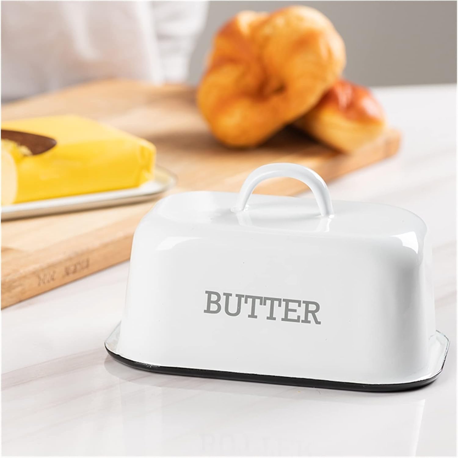 butter dish Butter Plates with Cover Kitchen Utensils Porcelain Dishes and Plates Sets Kitchen Tools Dinnerware Pizza Plates Snack Tray Butter Plate
