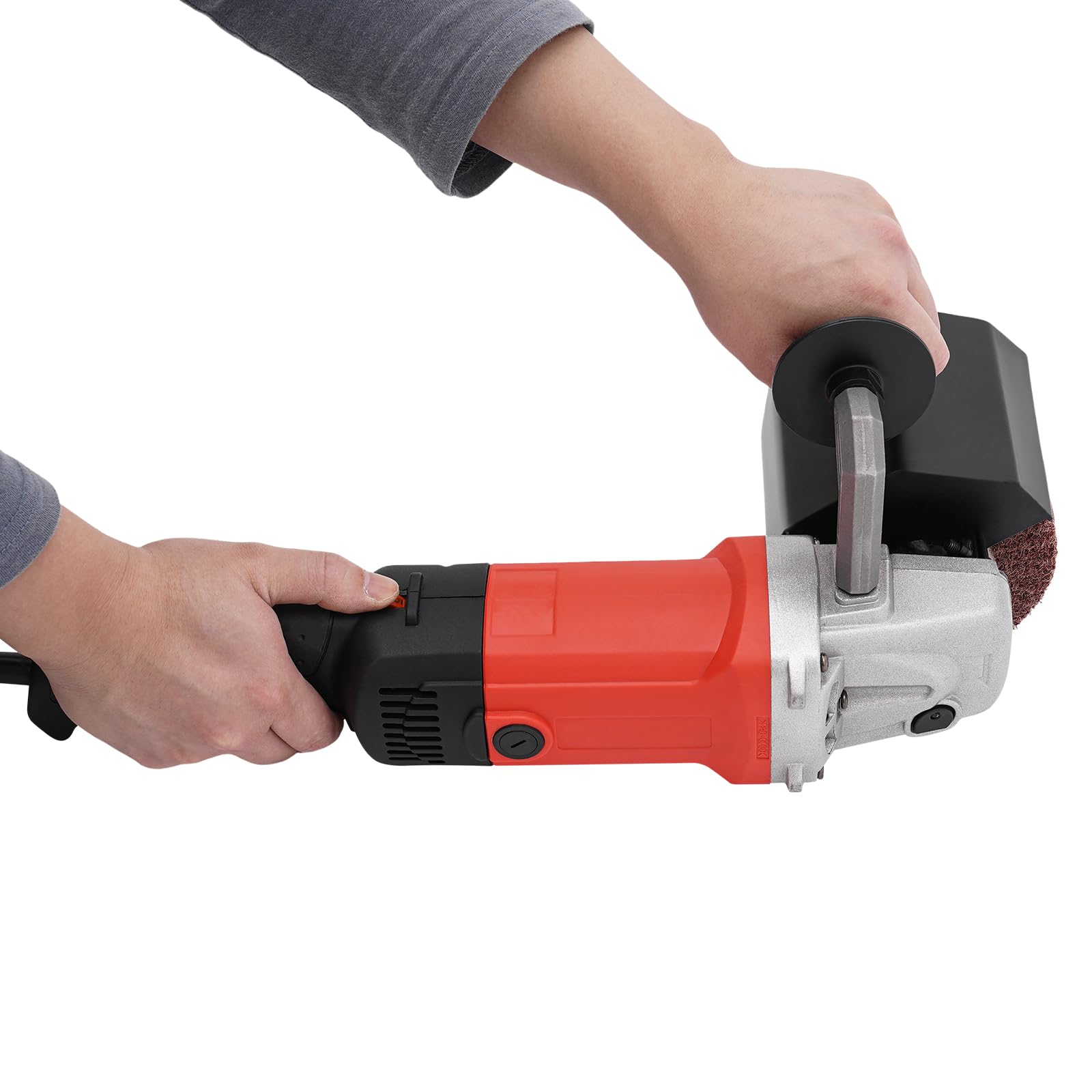 Macchina per rasatura 2200 W, per legno, spazzola elettrica, 2 ruote con velocità regolabile per lucidare l'acciaio inossidabile