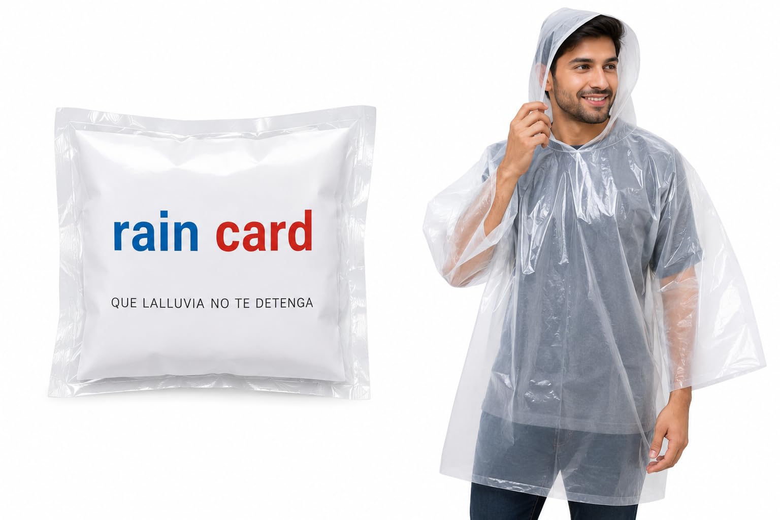 Rain coat Card (pack of 10) Compact Disposable Emergency Rain Poncho Waterproof-image-29