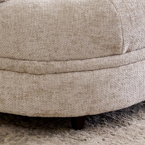 Image of Home Centre | Alexa | Fabric | 3 Seater Sofas | Beige | 1 Year Warranty