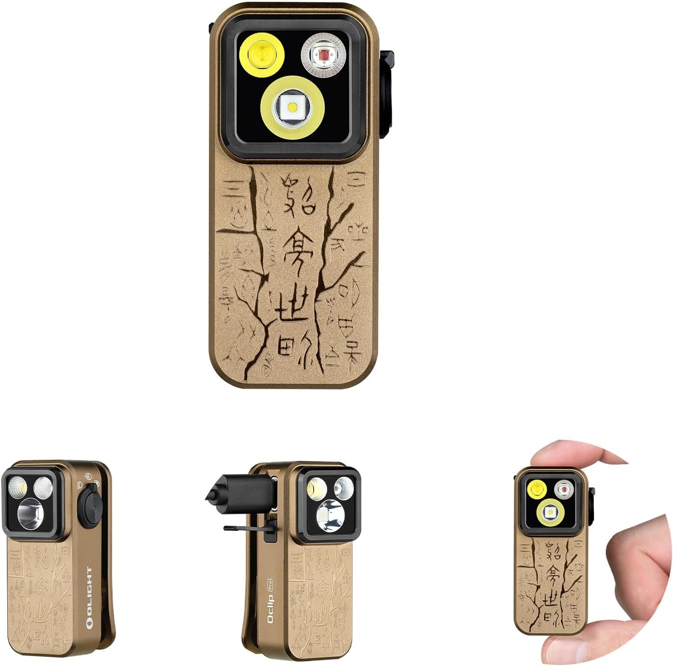 OLIGHT Oclip Pro Mini Torcia a Clip 500LM Luce di Emergenza Compatta E Leggera IPX6 Tre Sorgenti Luminose Angolo Regolabile per Illuminazione Quotidiana E Luci di Segnalazione di Sicurezza (Oracolo)