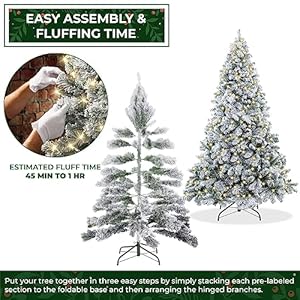 Casafield6ftprelitrealisticsnowflockedpineartificialholidaychristmastreewithsturdymetalstand Urban Country Home Decor Casafield 6ft pre lit realistic snow flocked pine artificial holiday christmas tree with sturdy metal stand urban country home decor