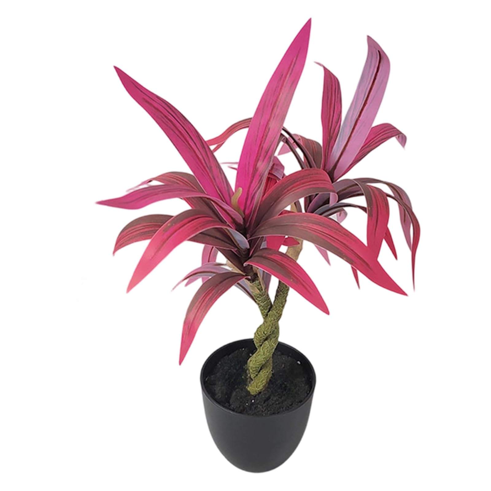 Zxfdsfdbnm Sturdy Artificial Lucky Dracaena Plant in Pots Realistic Potted Greeneries for Desk Tabletop Decoration Realistic Plant