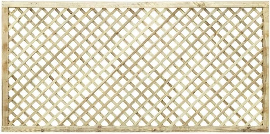 Premier Garden Supplies 183cm x 90cm (6x3) Elite Diamond Trellis/Lattice Screening Wood Fence