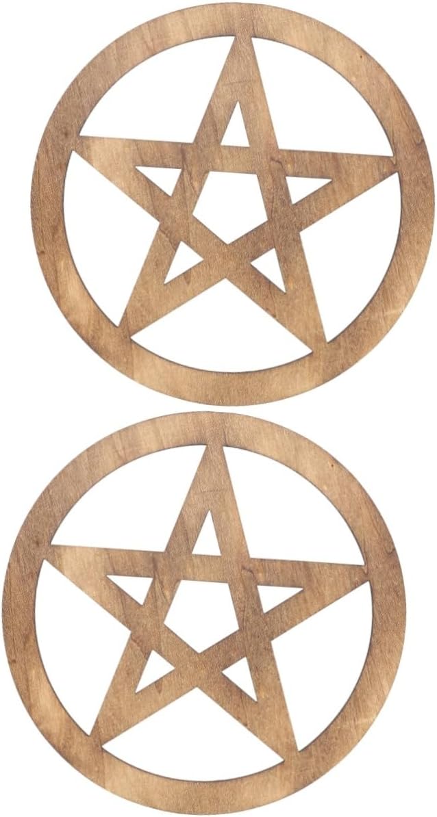 Amosfun Pack of 2 Pentagram Decoration Candle Holder Decoration