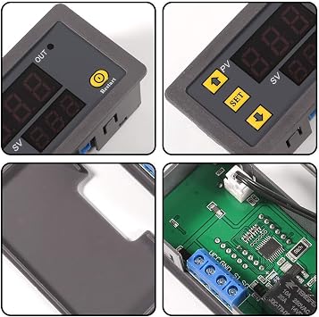1Pcs 12V 20A Micro Digital Thermostat,W3230 DC Thermostat Temperature Switch with NTC 10K sensor probe