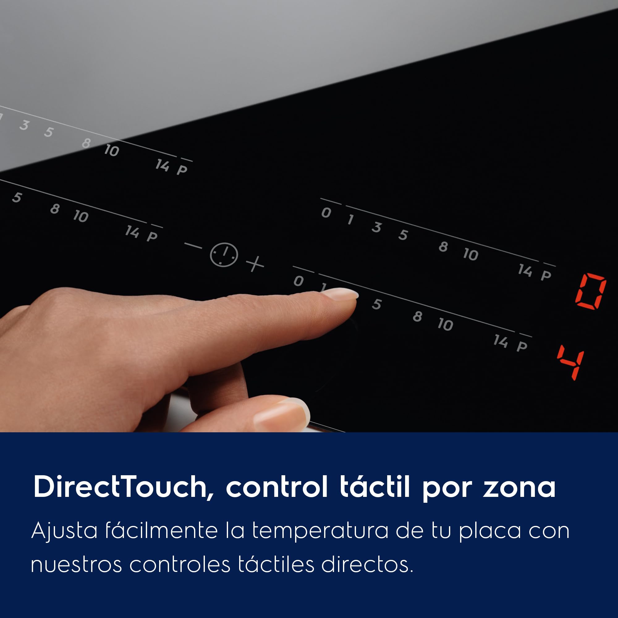 Electrolux Placa de Inducción 60 cm 3 zonas EIT61336CB | 3 zonas de cocción, 60 cm, zona paellera 32 cm, bloqueo de seguridad