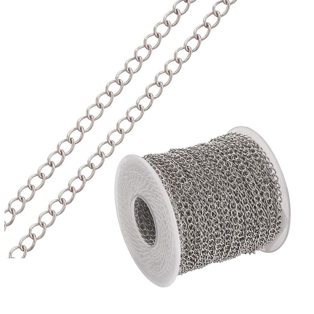 Gbstore 16 Feet 5m Soldered 304 Stainless Steel Curb Chains