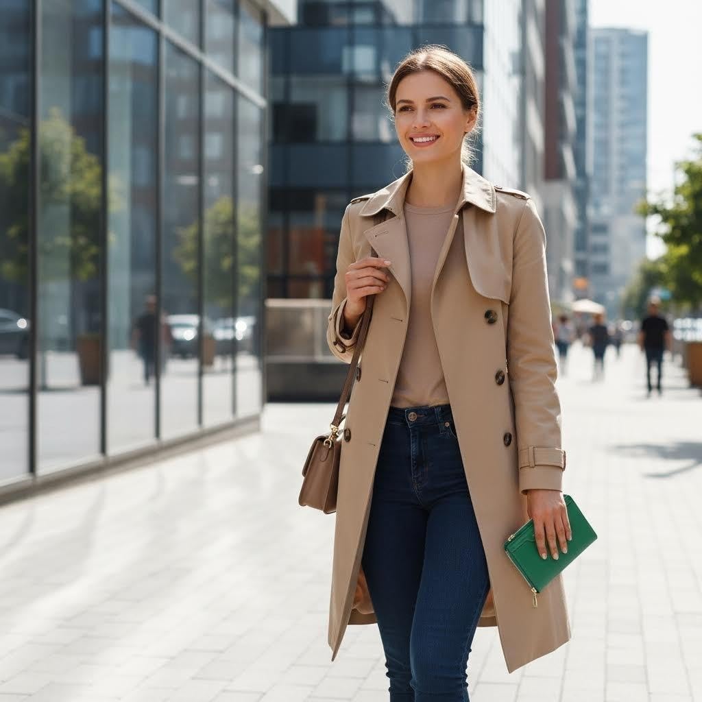 Slim Genuine Leather Wallet for Women Bifold/Trifold Compact with Zipper Pocket Black (Green)