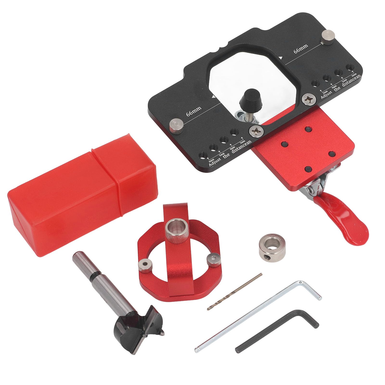 Gabarit de Charnière dissimulé, Localisateur de Perforateur de Perçage de Porte D'armoire en Alliage D'aluminium, Gabarit de Charnière D'armoire de 35 Mm, pour le Montage de