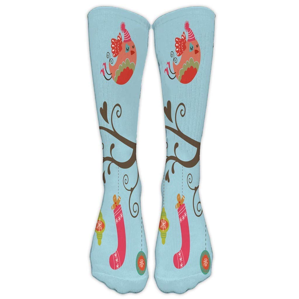 AKAIDE Stockings Women Winter Autumn Warm Thick Socks Christmas Cute Santa Elk 3D Printing Casual Work Business Long To Knee Sports Socks Hosiery