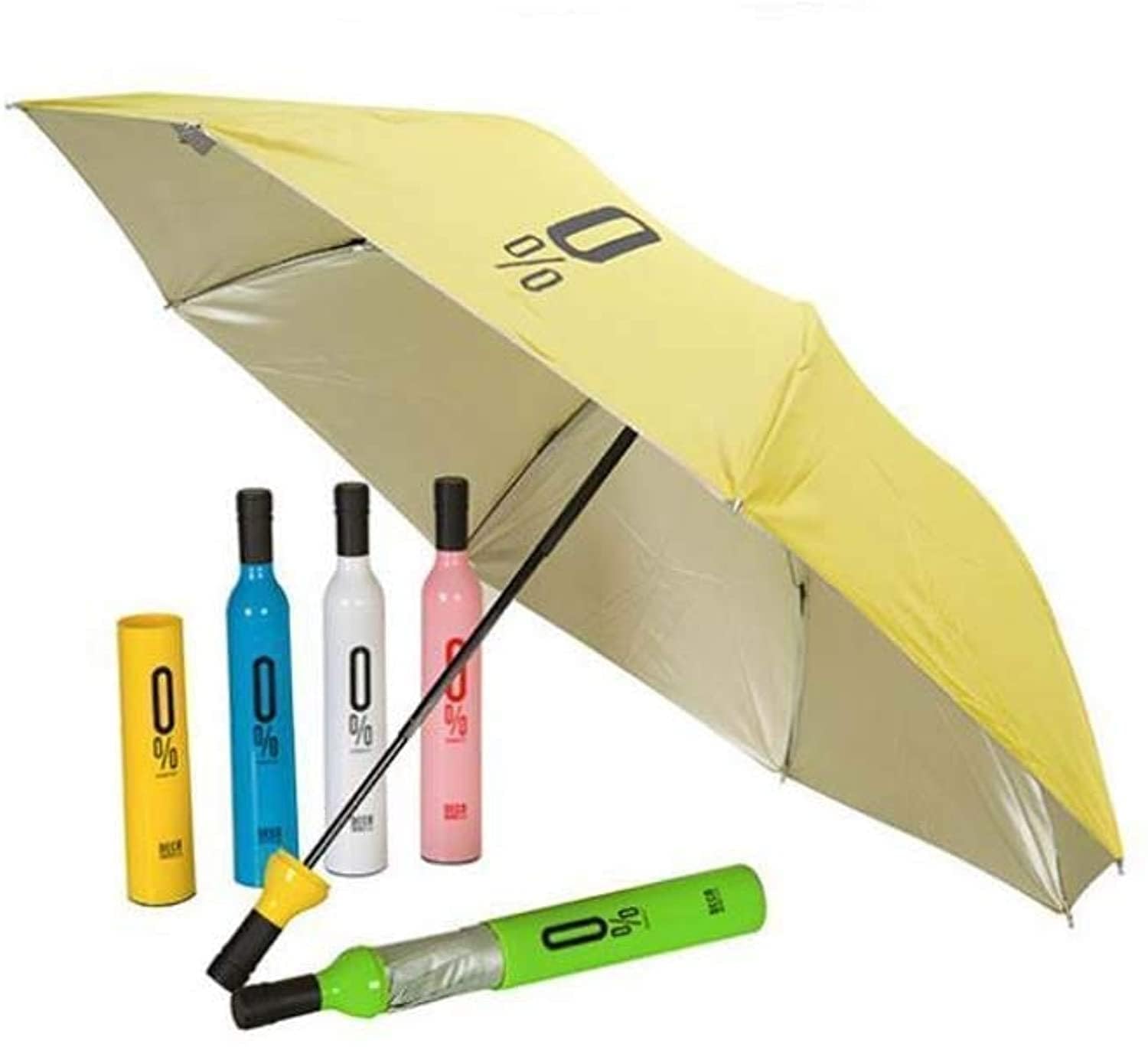 DECO Bottle Shape Foldable Umbrella, Waterproof, Windproof, Compact, for Travel, Office and Outdoor Use, Multiple Colours-image-48