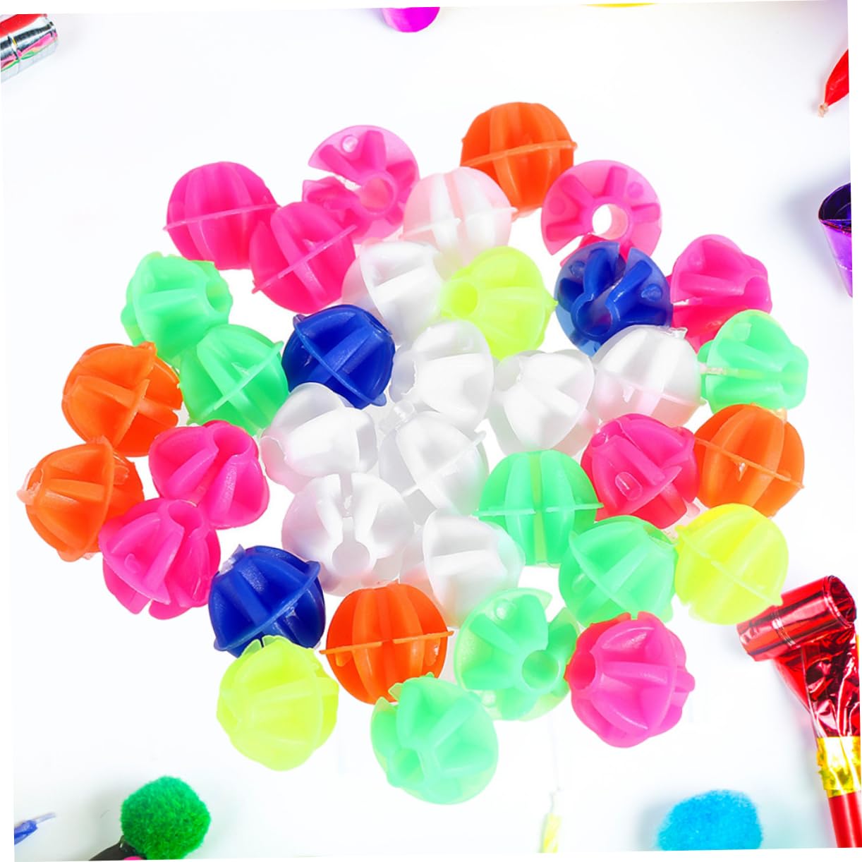 Happyyami Beautiful Bike Wheel Spoke Beads 108 Pcs Plastic Bike Decorations Easy Clip-on Design for Front Rear Wheel