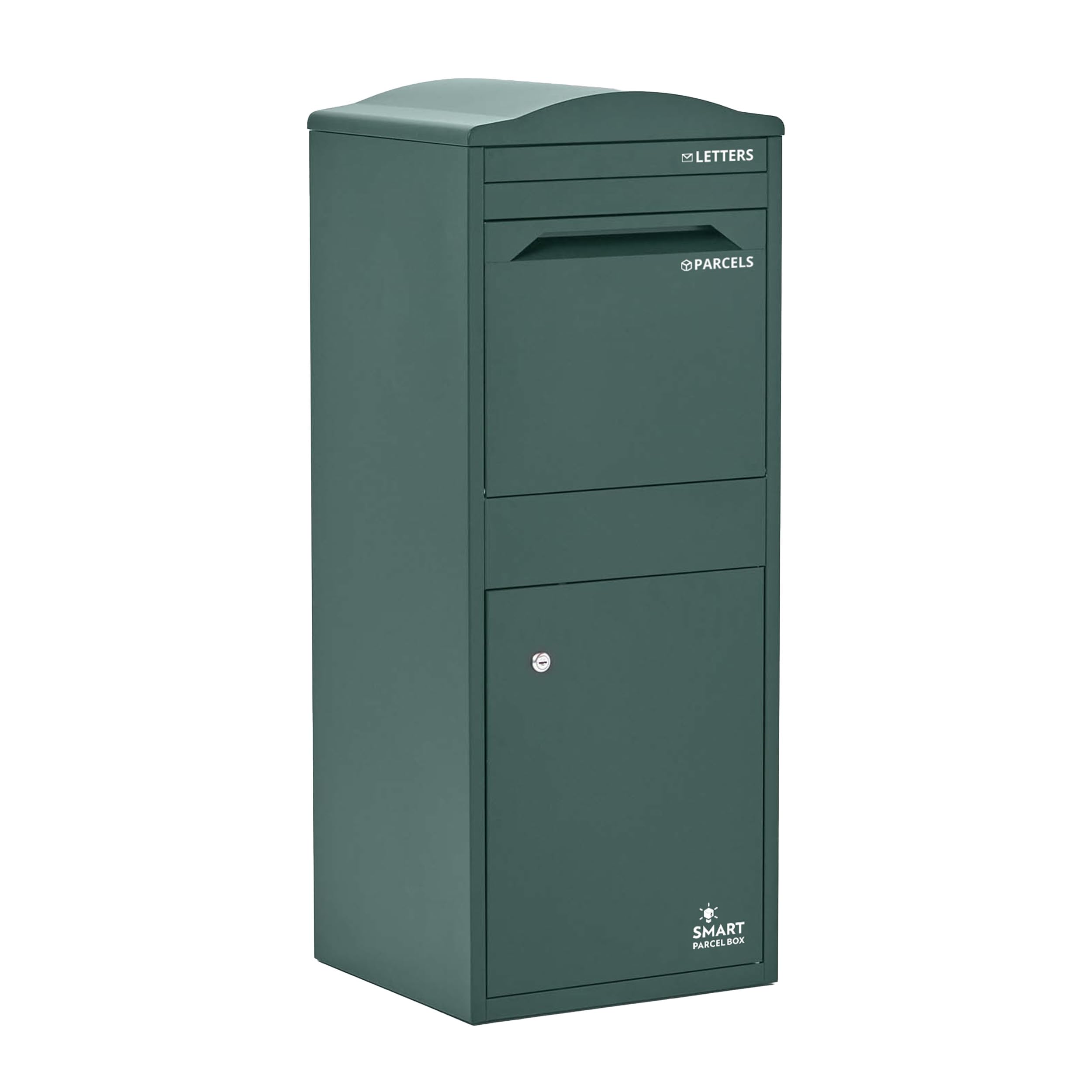 Homescapes Smart Parcel Box® Large Curved Top Front Access Secure Delivery Box in Green