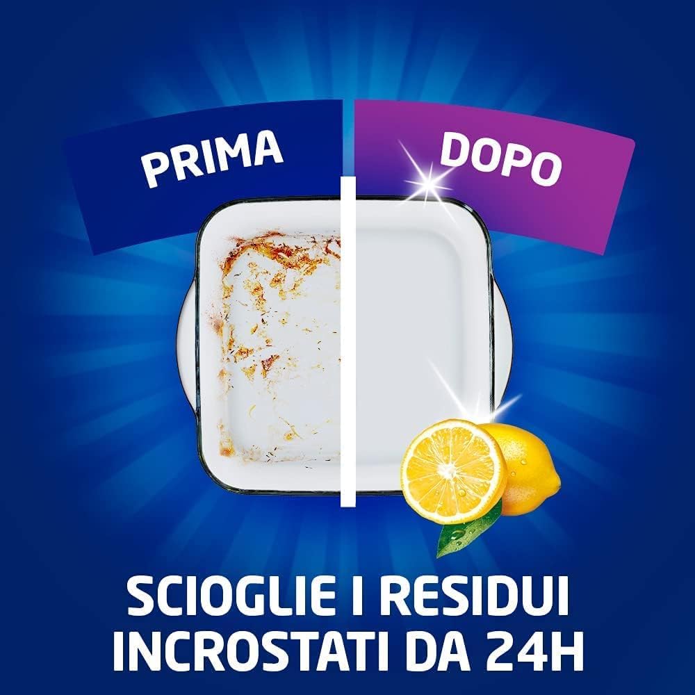 Finish Powergel, Gel Detersivo per Lavastoviglie Liquido, 42 Lavaggi, 940ml, Poteri Sgrassanti, Limone, Multiazione (Confezione da 4)